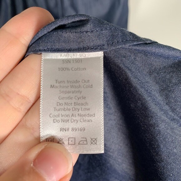 ATM Dress Women’s XS Chambray Button Up Long Sleeve Dress - Picture 8 of 10